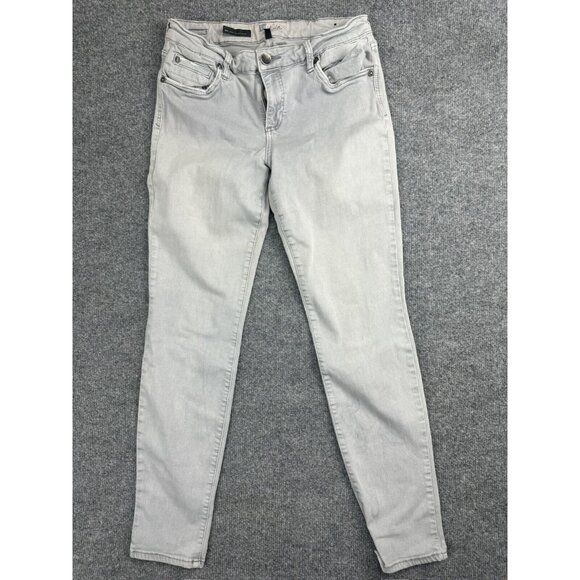 Kut from the Kloth Mia Jeans Men's 10 Light Gray Toothpick Ankle Skinny Mid Rise - Picture 1 of 12